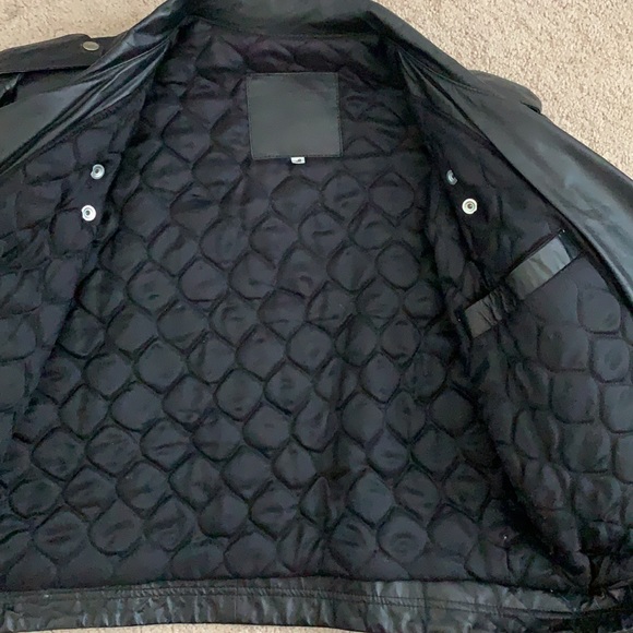 Men’s Leather Biker Jacket - Picture 5 of 12